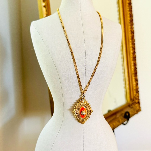 Vintage Demi Parure Enameled Necklace Set - Picture 13 of 14